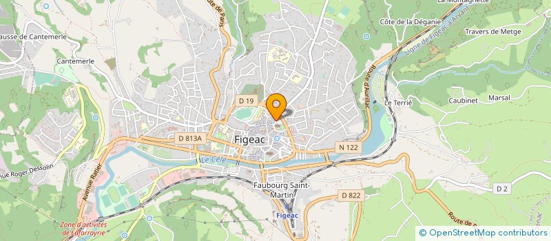 localisation de l'entreprise FENETRE OUVERTE  FIGEAC