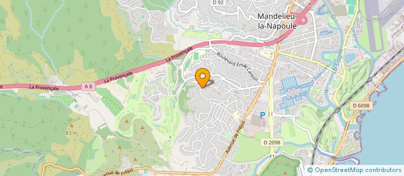 localisation de l'entreprise FENETRE SUR LE MONDE  MANDELIEU-LA-NAPOULE