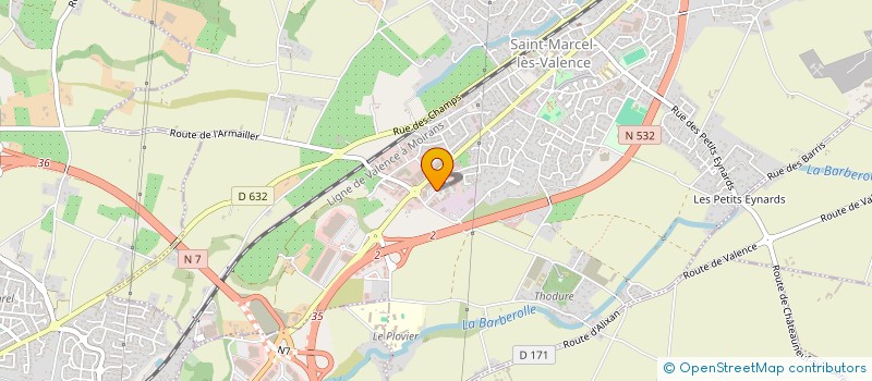 localisation de l'entreprise FENETRES D'AUJOURD'HUI à SAINT-MARCEL-LES-VALENCE