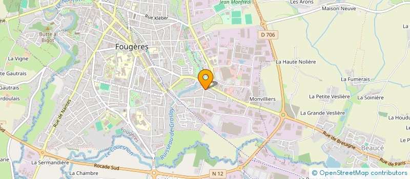 localisation de l'entreprise FENG YAN DECO  FOUGERES