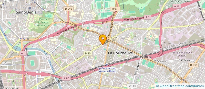 localisation de l'entreprise FENIX à LA COURNEUVE