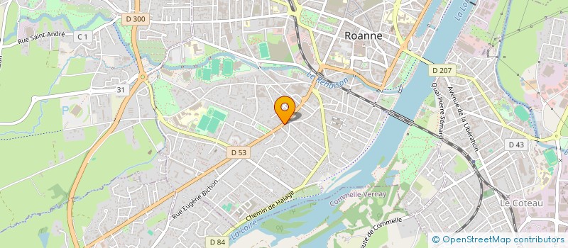 localisation de l'entreprise FENNEL INVEST à ROANNE