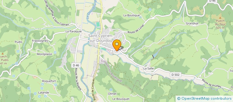 localisation de l'entreprise FENOGLIO à CONQUES-EN-ROUERGUE