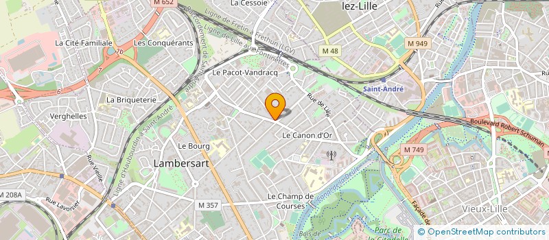 localisation de l'entreprise FENTRADE à LAMBERSART