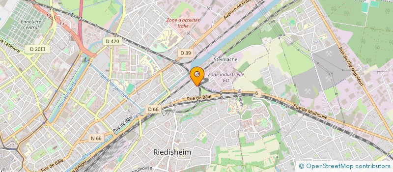 localisation de l'entreprise FER  RIEDISHEIM