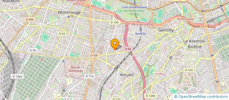 localisation de l'entreprise FER ALU 94  ARCUEIL