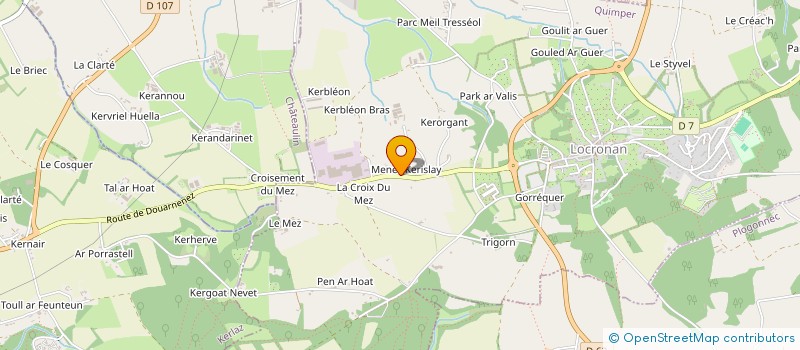 localisation de l'entreprise FER & BOIS CONSTRUCTION  LOCRONAN