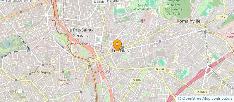 localisation de l'entreprise FER2M  LES LILAS