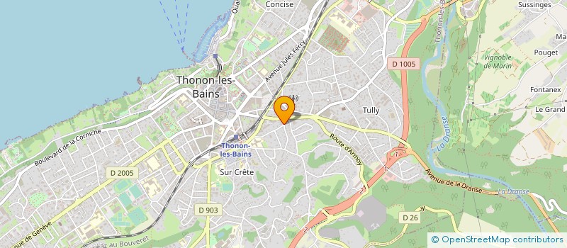 localisation de l'entreprise FERBLANTERIE CUIVRERIE PETITJEAN CHRIST à THONON-LES-BAINS