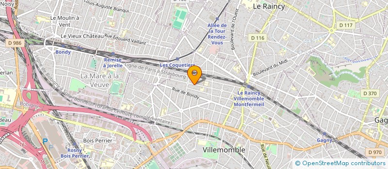 localisation de l'entreprise FERCLIM  VILLEMOMBLE