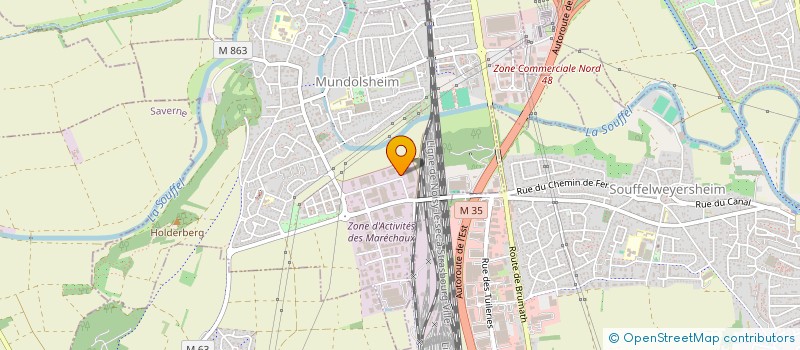 localisation de l'entreprise FERDI  MUNDOLSHEIM