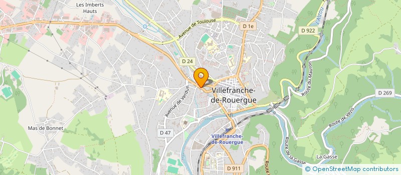 localisation de l'entreprise FERE CHABERT JACQUES ET CLAUDINE  VILLEFRANCHE-DE-ROUERGUE