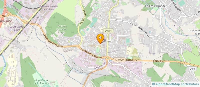 localisation de l'entreprise FERER SPORT GYMNI TRAVAIL COMIT CHARENTE  ANGOULEME