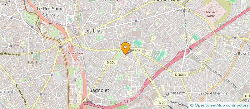 localisation de l'entreprise FERETOU à BAGNOLET