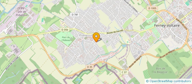 localisation de l'entreprise FERIOLI à PREVESSIN-MOENS
