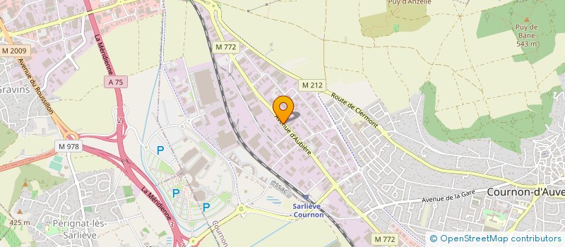 localisation de l'entreprise FERLUX à COURNON-D'AUVERGNE