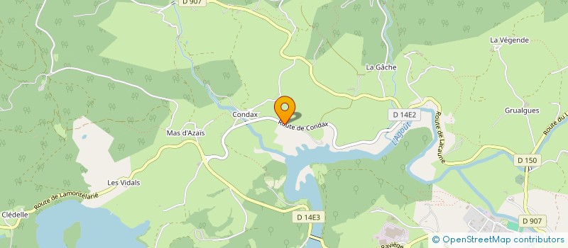 localisation de l'entreprise FERME AQUACOLE DE CONDAX  LA SALVETAT-SUR-AGOUT