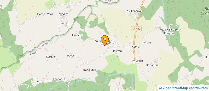 localisation de l'entreprise FERME AUBERGE DE GARSPLEGENT  PLOUNEOUR-MENEZ