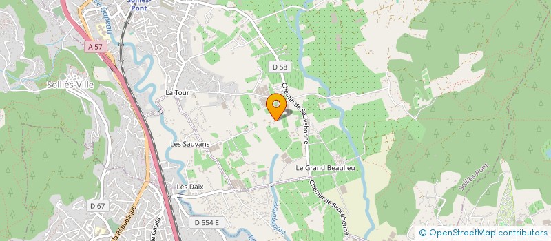 localisation de l'entreprise FERME AUBERGE DE LA CRESSONNIERE à SOLLIES-PONT