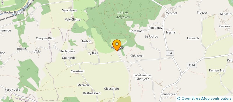 localisation de l'entreprise FERME AUBERGE DE PORLAZOU  PLOUDIRY