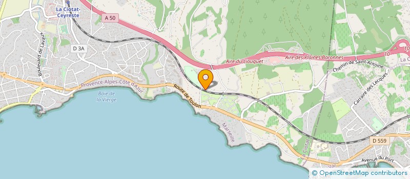 localisation de l'entreprise FERME-AUBERGE LA BAIE DES ANGES  LA CIOTAT