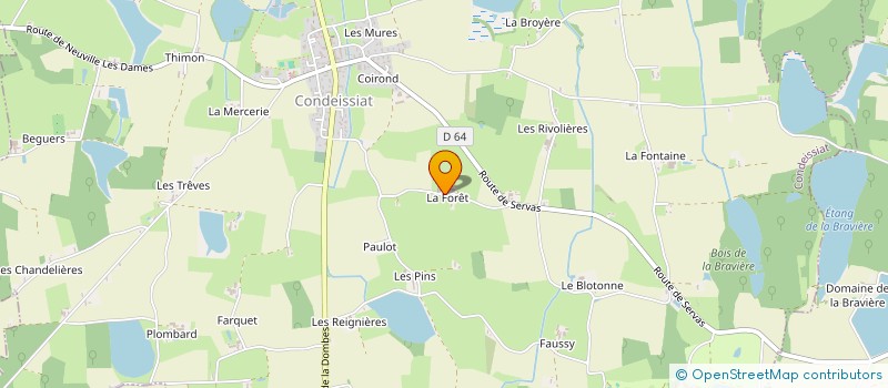 localisation de l'entreprise FERME BRUNET à CONDEISSIAT