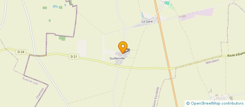 localisation de l'entreprise FERME DE GUILLERVILLE à SAINT-ESCOBILLE