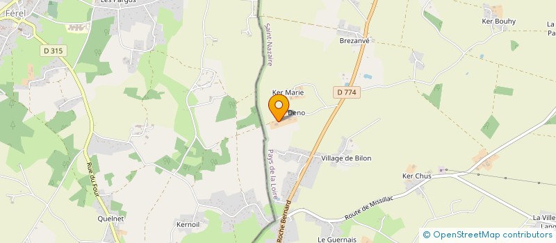 localisation de l'entreprise FERME DE KERDENO à HERBIGNAC