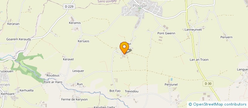 localisation de l'entreprise FERME DE KERDEVY à PLOUGAR