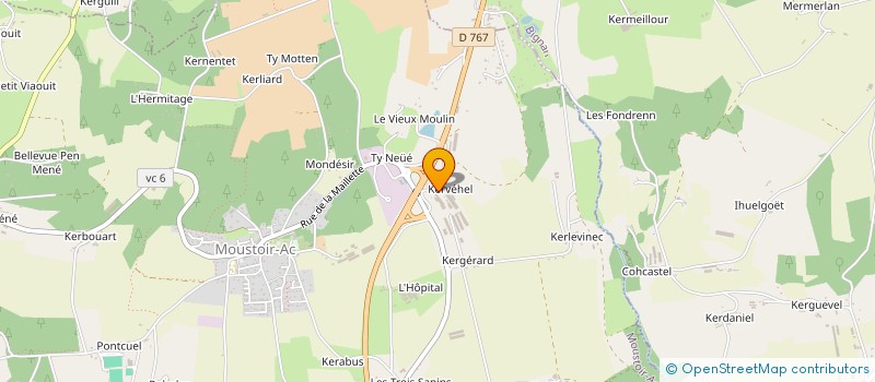 localisation de l'entreprise FERME DE KERVEHEL  MOUSTOIR-AC