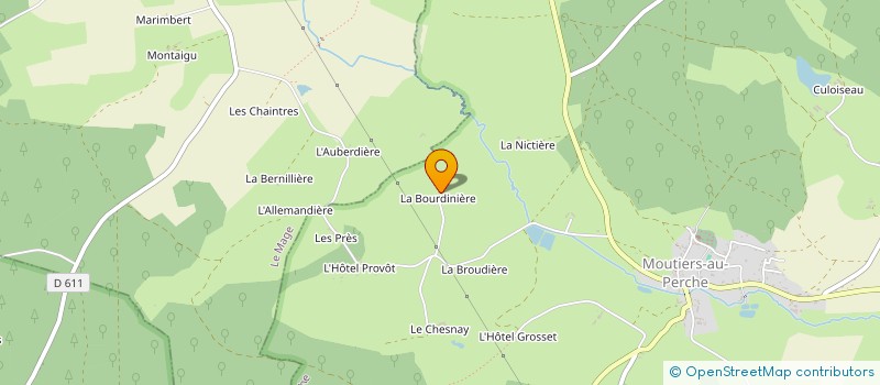 localisation de l'entreprise FERME DE LA BOURDINIERE à MOUTIERS-AU-PERCHE