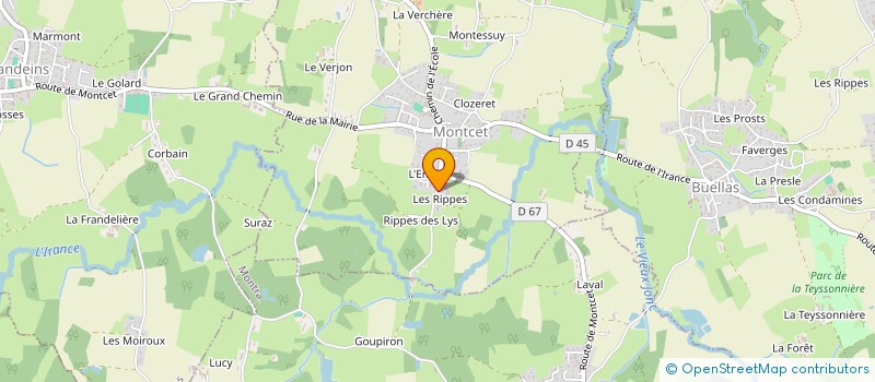 localisation de l'entreprise FERME DE LA GRANGE NEUVE  MONTCET