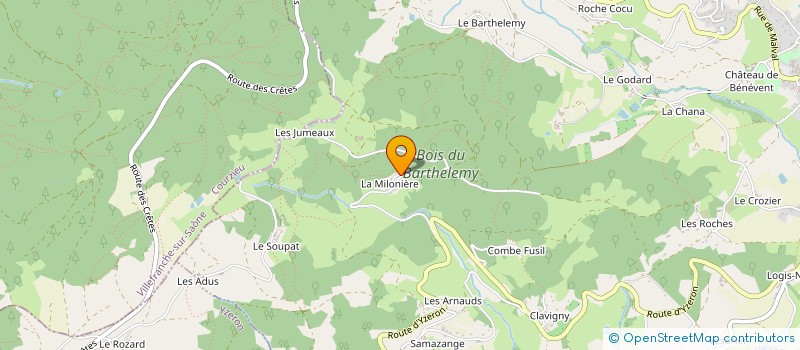 localisation de l'entreprise FERME DE LA MILONIERE à VAUGNERAY