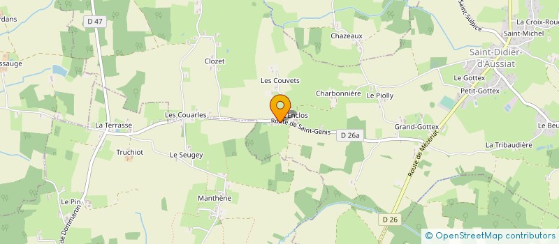 localisation de l'entreprise FERME DECOUVERTES LES 2 COCOTTES  SAINT-DIDIER-D'AUSSIAT