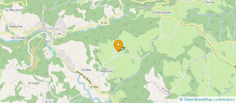 localisation de l'entreprise FERME DES ECO-LIERS  VILLECOMTAL