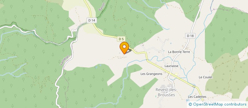 localisation de l'entreprise FERME DES GRANDS VALAS  REVEST-DES-BROUSSES