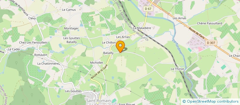 localisation de l'entreprise FERME DU BATAILLY à SAINT-ROMAIN-DE-POPEY