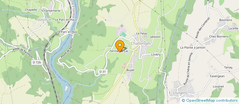 localisation de l'entreprise FERME DU LAC à CHALLONGES