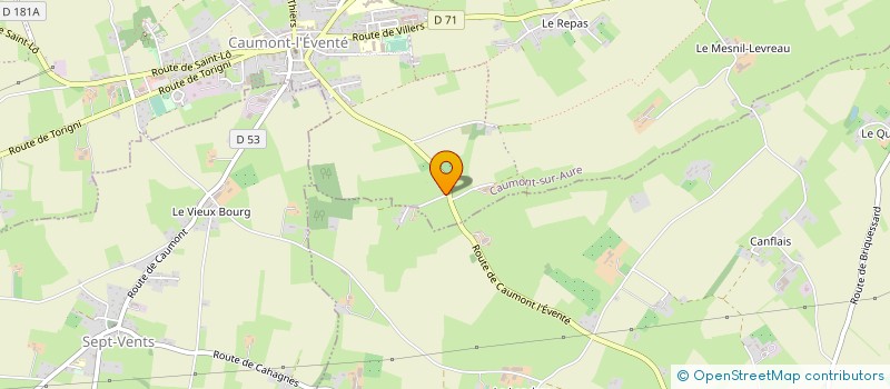 localisation de l'entreprise FERME DU MONDANT  CAUMONT-SUR-AURE