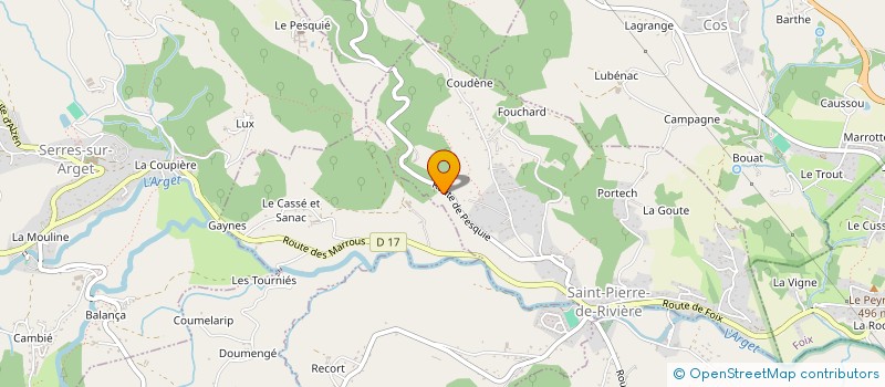 localisation de l'entreprise FERME DU PESQUIE à SERRES-SUR-ARGET