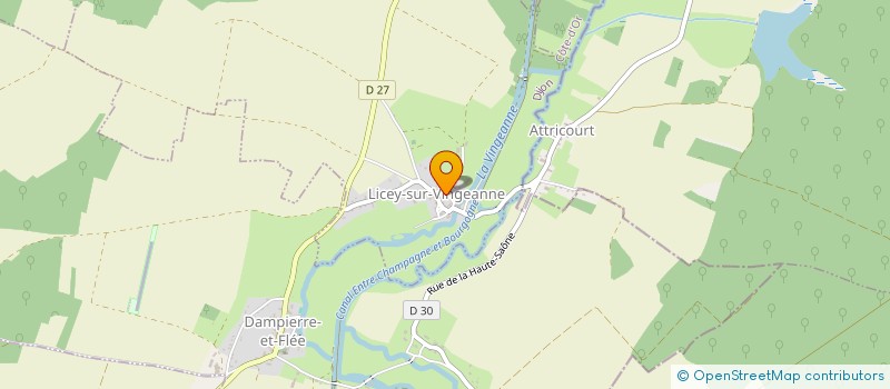 localisation de l'entreprise FERME EQUESTRE CAVALIBRE  LICEY-SUR-VINGEANNE