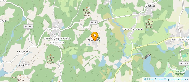 localisation de l'entreprise FERME EQUESTRE DE CHASSENEUIL à SAINT-PARDOUX-LE-LAC