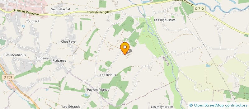 localisation de l'entreprise FERME LA PETITE CLAVELIE  RIBERAC