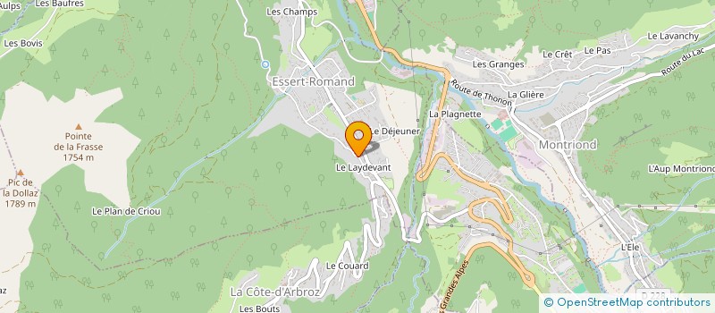 localisation de l'entreprise FERME LES FOUGERES  ESSERT-ROMAND