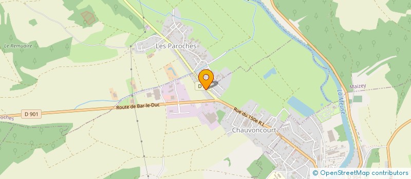 localisation de l'entreprise FERME PISCICOLE DE L'ECART à LACROIX-SUR-MEUSE