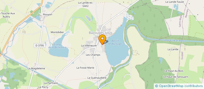 localisation de l'entreprise FERMES ET TERROIRS à HEDE-BAZOUGES