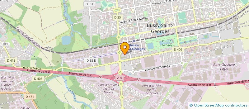 localisation de l'entreprise FERMETAL FABRICATION, DEPANNAGE RIDEAUX ET GRILLES METALLIQUES PARIS ILE DE FRANCE  BUSSY-SAINT-GEORGES