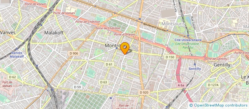 localisation de l'entreprise FERMETURE LAHAYE ET COMPAGNIE à MONTROUGE