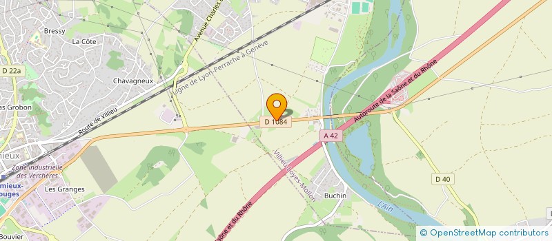 localisation de l'entreprise FERMETURE RHONE-ALPES DIFFUSION PAR ABREVIATION F.R.A.D.  VILLIEU-LOYES-MOLLON