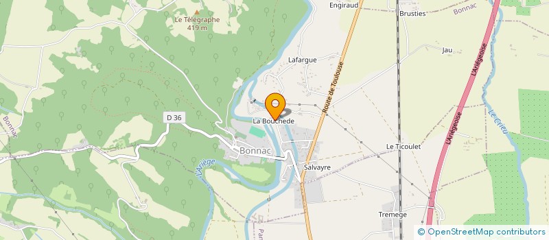 localisation de l'entreprise FERMETURES ARIEGE à BONNAC